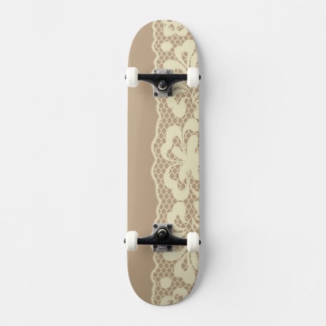 Skateboard Motif de dentelle, cru 7 de fleur (Recto)