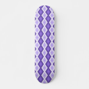 Skateboard Motif de diamant violet