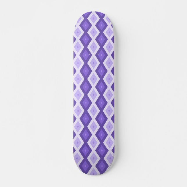 Skateboard Motif de diamant violet (Devant)