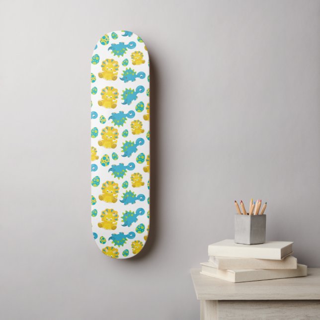 Skateboard Motif De Dinosaures, Dinosaures Mignons, Baby Dino (Art mural)