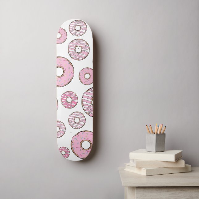 Skateboard Motif De Donuts, Donuts Roses, Saupoudrages (Art mural)