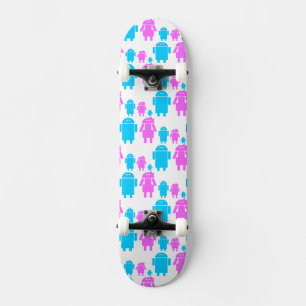 Skateboard Motif de famille de robot mignon