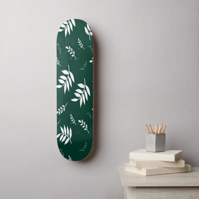 Skateboard motif de feuille (Art mural)