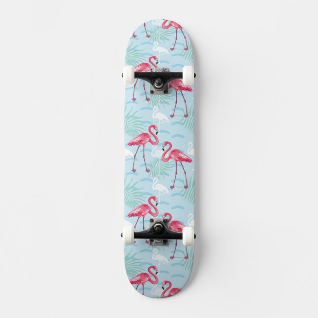 Skateboard Motif de Flamant rose (Recto)