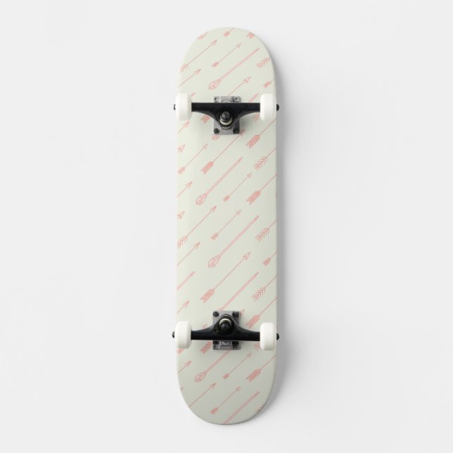 Skateboard Motif de flèches décrit par corail (Recto)