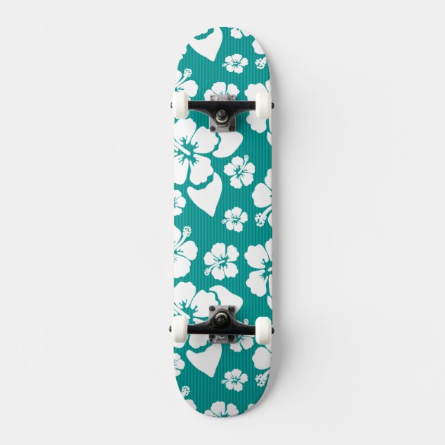 Skateboard Motif de fleur hawaïen de ketmie (Recto)