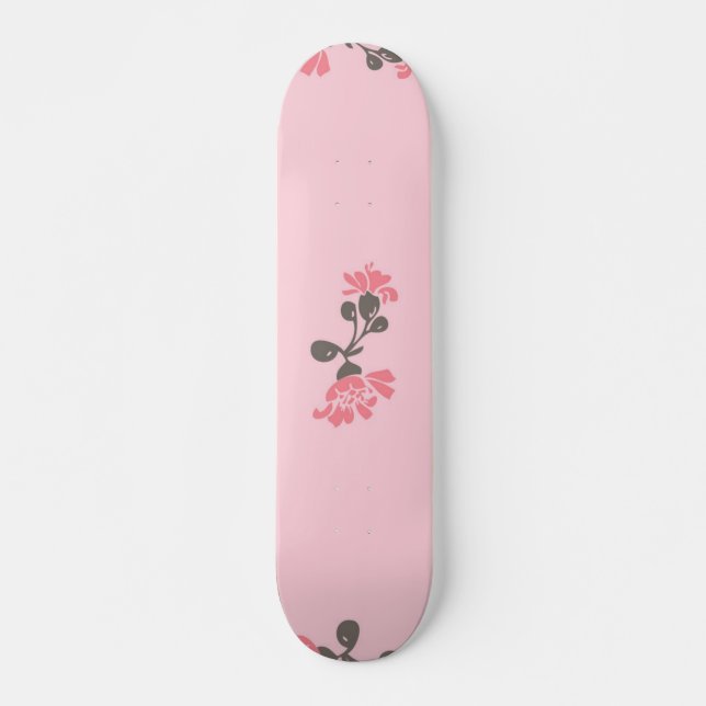 Skateboard Motif de fleurs (Devant)