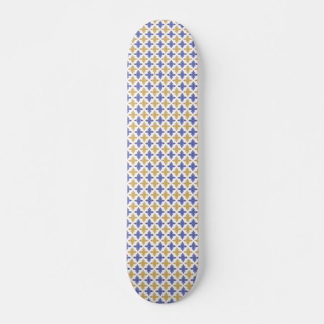 Skateboard Motif de fleurs (Devant)