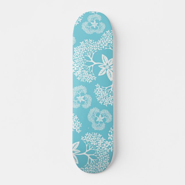 Skateboard Motif de fleurs (Devant)