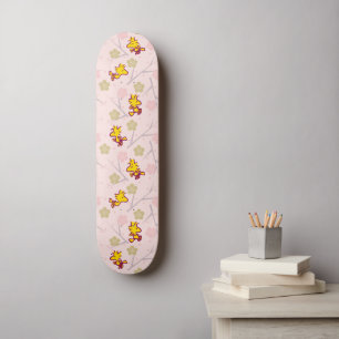 Skateboard Motif de fleurs de cerisiers roses Woodstock