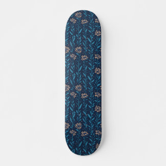 Skateboard motif de fleurs rétro