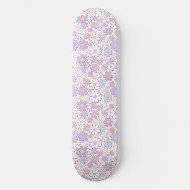 Skateboard Motif de fleurs Y2K (Recto)