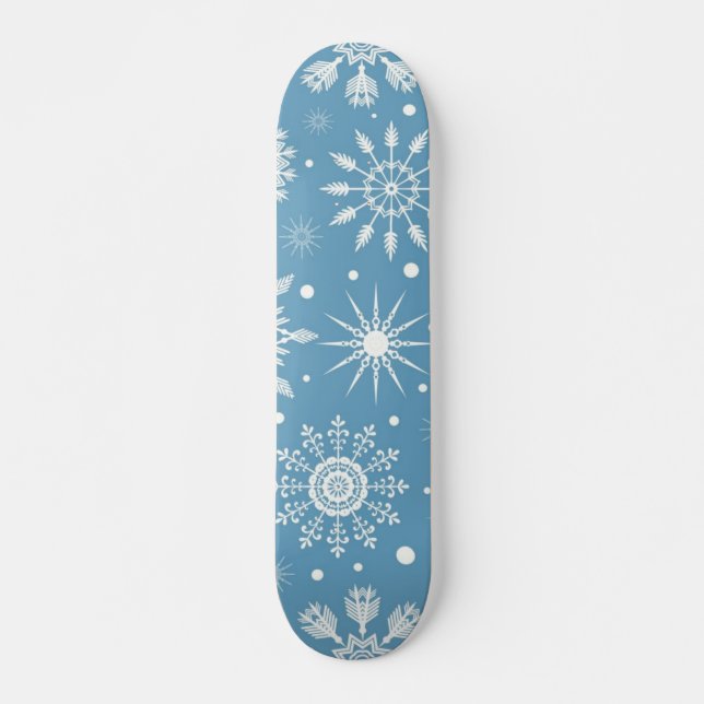 Skateboard Motif de flocon de neige (Devant)