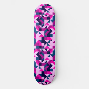 Skateboard Motif de formes géométriques triangles et carrés