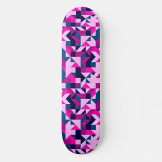 Skateboard Motif de formes géométriques triangles et carrés