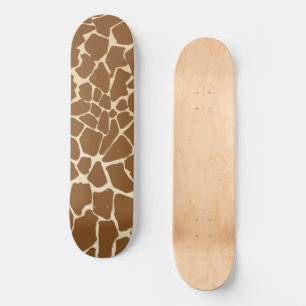 Skateboard Motif de fourrure Giraffe Imprimer