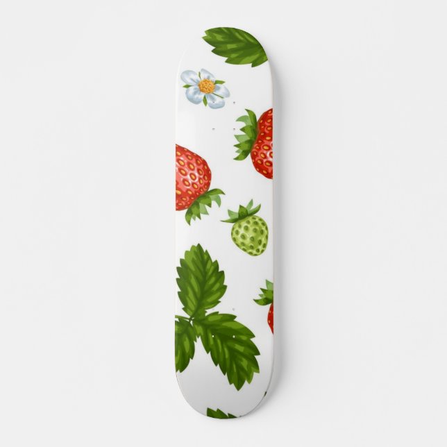 Skateboard Motif de fraises (Devant)