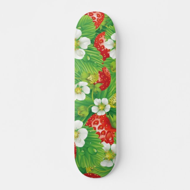 Skateboard Motif de fraises (Devant)