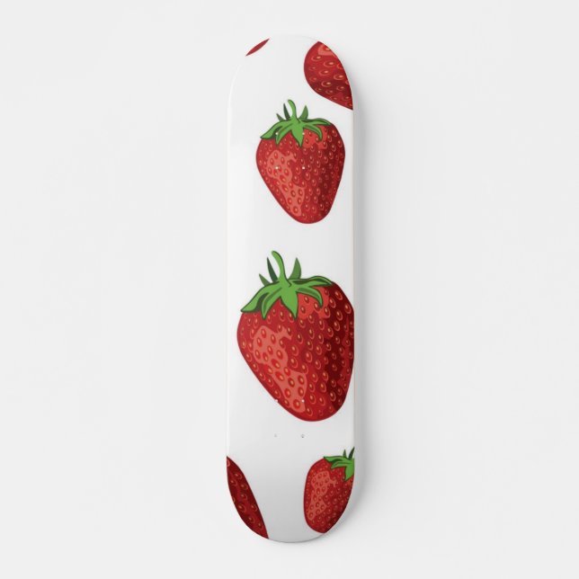 Skateboard Motif de fraises (Devant)
