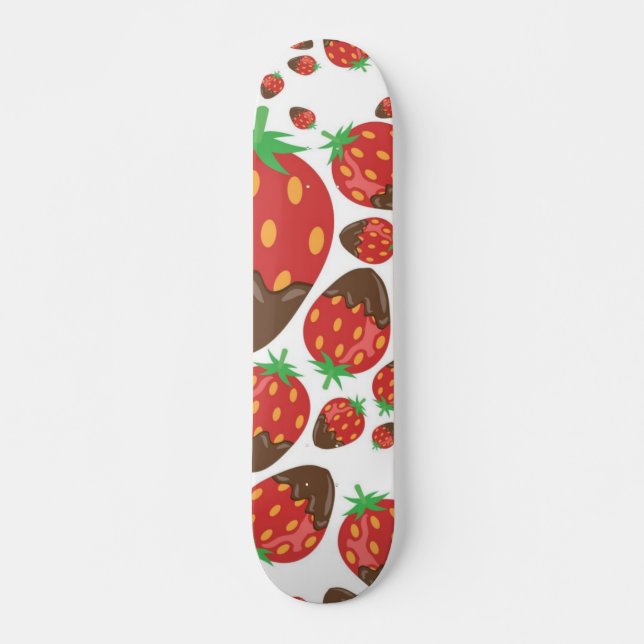 Skateboard Motif de fraises (Devant)