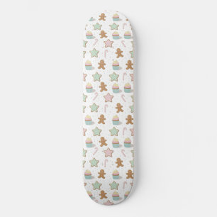 Skateboard Motif de friandises de boulangerie de Noël