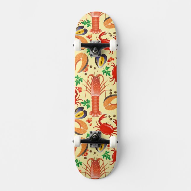 Skateboard Motif de fruits de mer (Recto)