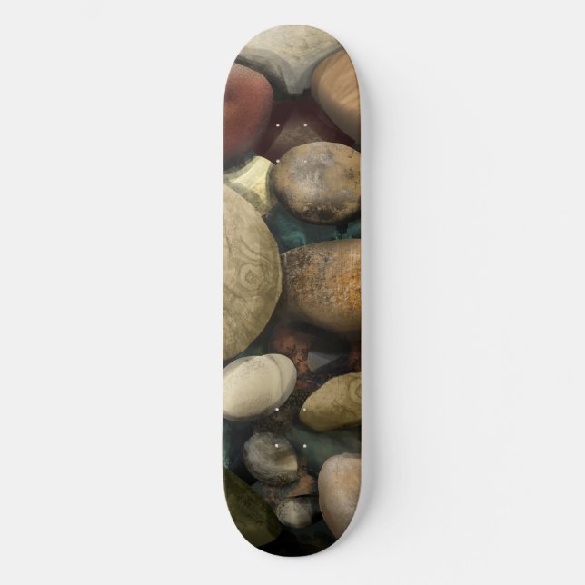 Skateboard Motif de galets de plage (Recto)