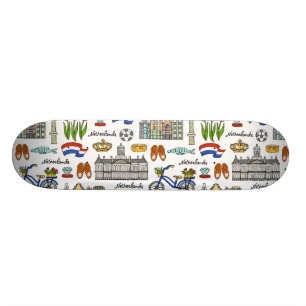 Skateboard Motif de griffonnage de Netherland
