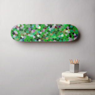 Skateboard MOTIF de jardin multicolore VERT