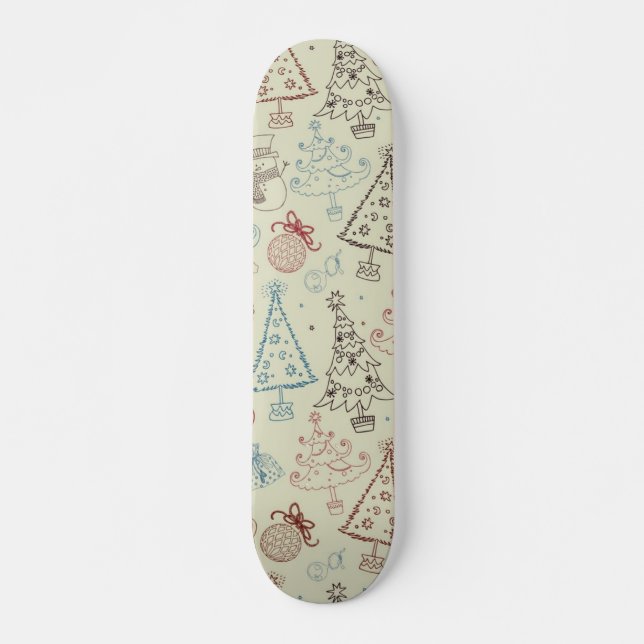 Skateboard Motif de la nouvelle année (Devant)