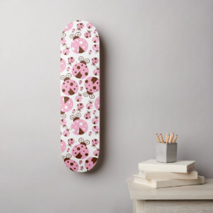 Skateboard Motif De Ladybugs, Mignons Ladybugs, Pink Ladybugs