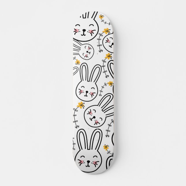 Skateboard Motif de lapin (Devant)