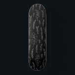 Skateboard Motif de ligne Art Eucalyptus<br><div class="desc">noir et blanc élégant art de ligne eucalyptus motif</div>