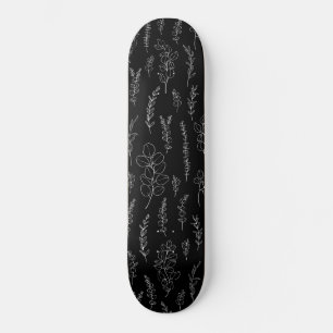 Skateboard Motif de ligne Art Eucalyptus