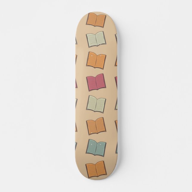 Skateboard Motif de livre (Devant)