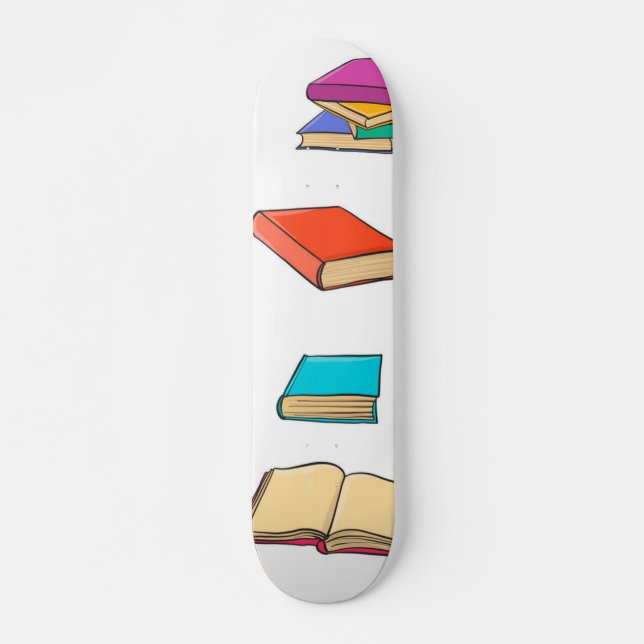 Skateboard Motif de livre (Devant)
