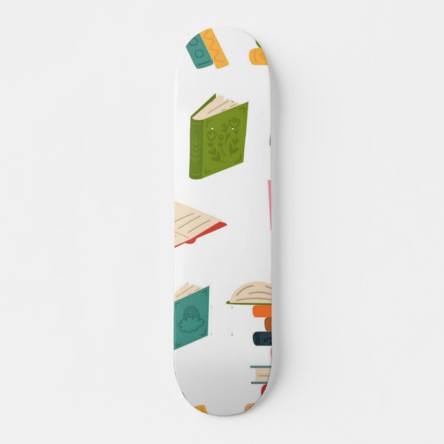 Skateboard Motif de livre (Devant)