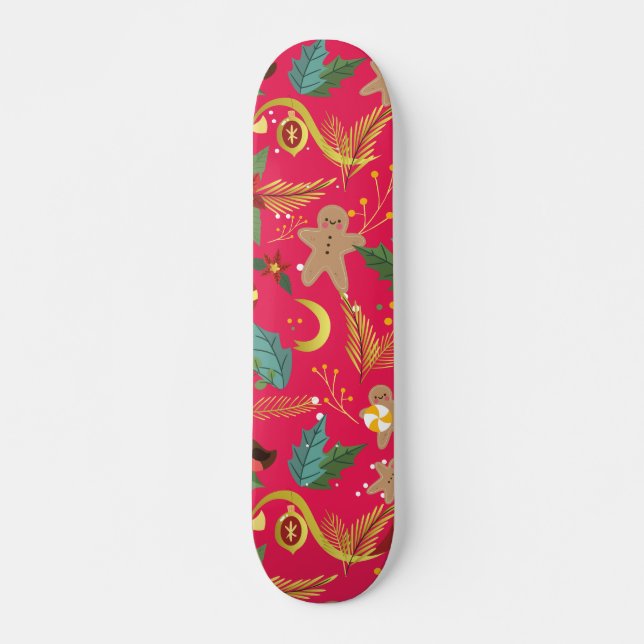 Skateboard Motif de Noël (Devant)
