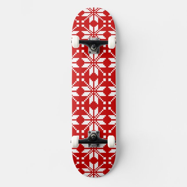 Skateboard Motif de Noël des flocs de neige de Noël (Recto)
