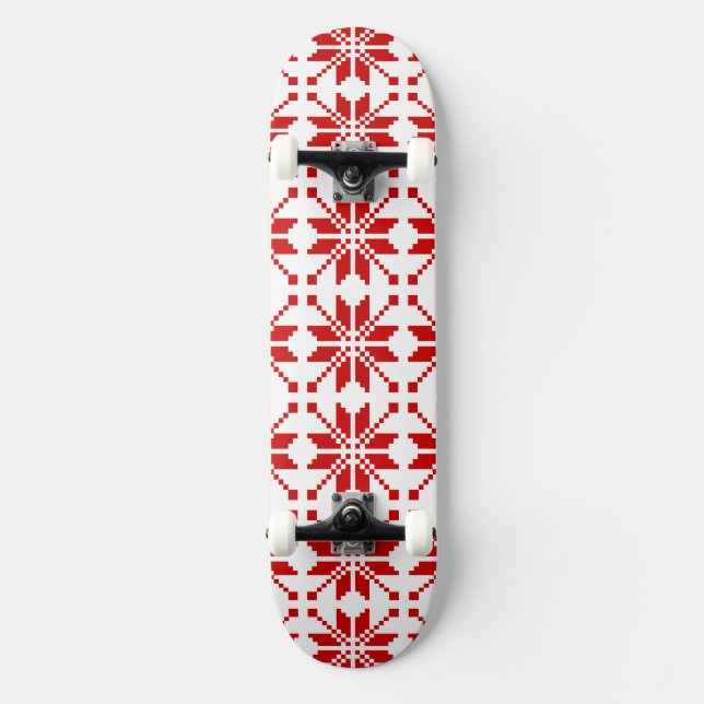 Skateboard Motif de Noël des flocs de neige de Noël (Recto)