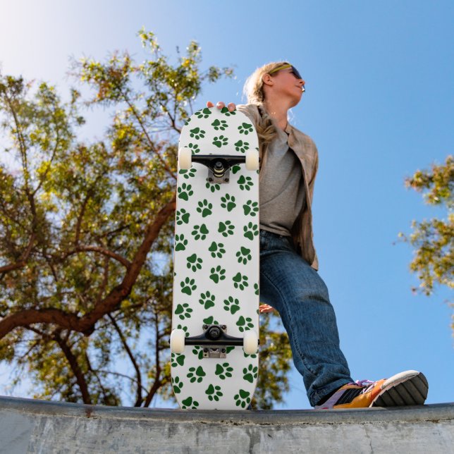 Skateboard Motif De Pâtes, Patrouilles De Chiens, Paws Vertes (Extérieur 1)