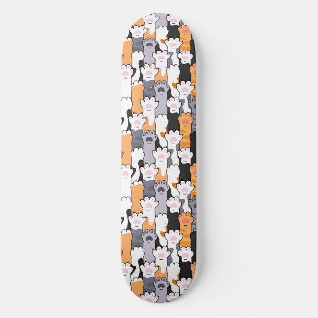 Skateboard Motif de pattes de chat (Recto)
