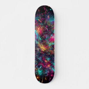 Skateboard Motif de peinture de néon de séchage
