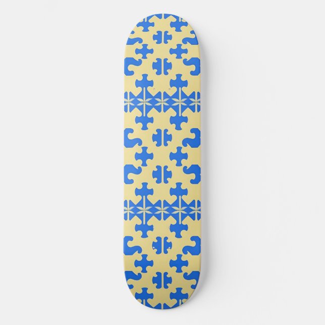 Skateboard Motif de pièce de puzzle stylisé (Recto)