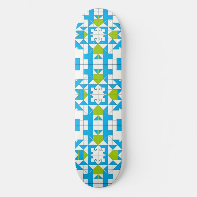 Skateboard Motif de pièce de puzzle stylisé (Recto)