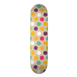 Skateboard Motif de point tiré par la main de polka
