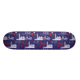 Skateboard Motif de points de repère de Londres