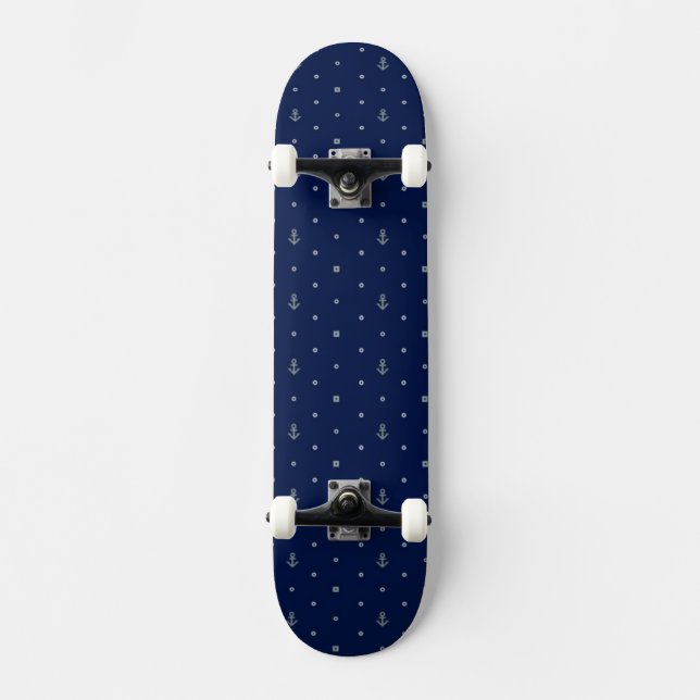Skateboard Motif de pois d'Ancre (Recto)