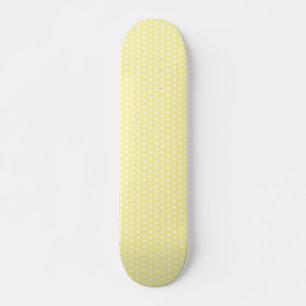 Skateboard Motif de pois jaune. Tacheté
