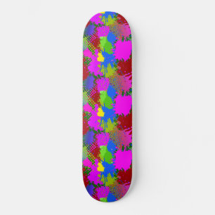 Skateboard Motif de projection de peinture 3